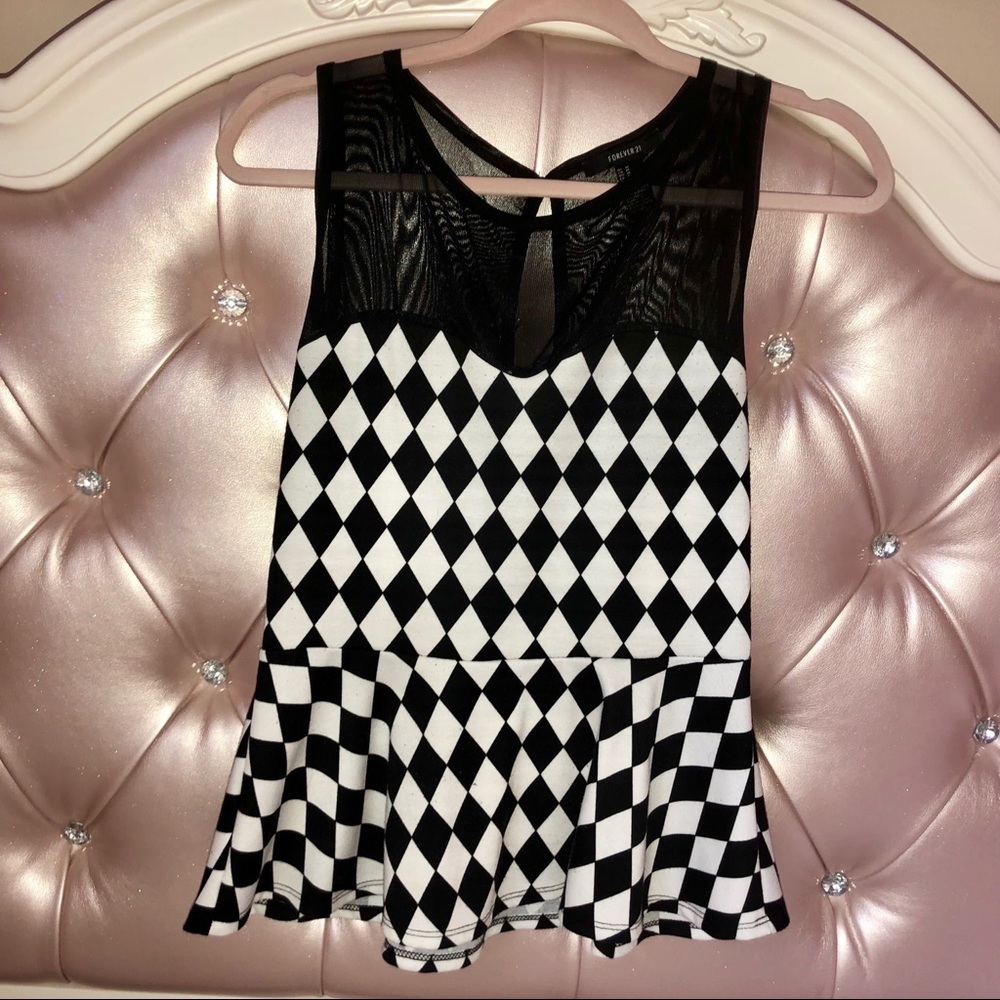 Harlequin peplum top 🃏♦️